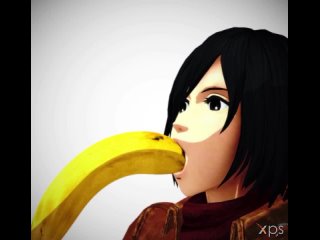 mikasa ackerman - blowjob training; 3d sex porno hentai; (by @kishi | @kishi3d) [attack on titan | shingeki no kyojin]